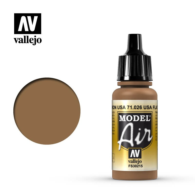 Vallejo AV71026 Model Air USA Flat Brown 17 ml