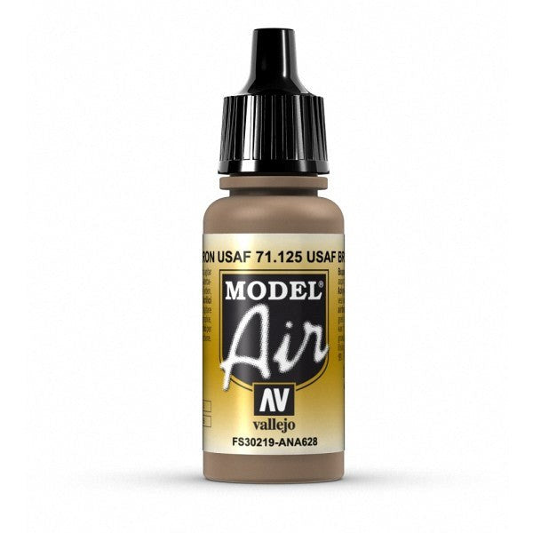 Vallejo AV71125 Model Air USAF Brown 17 ml