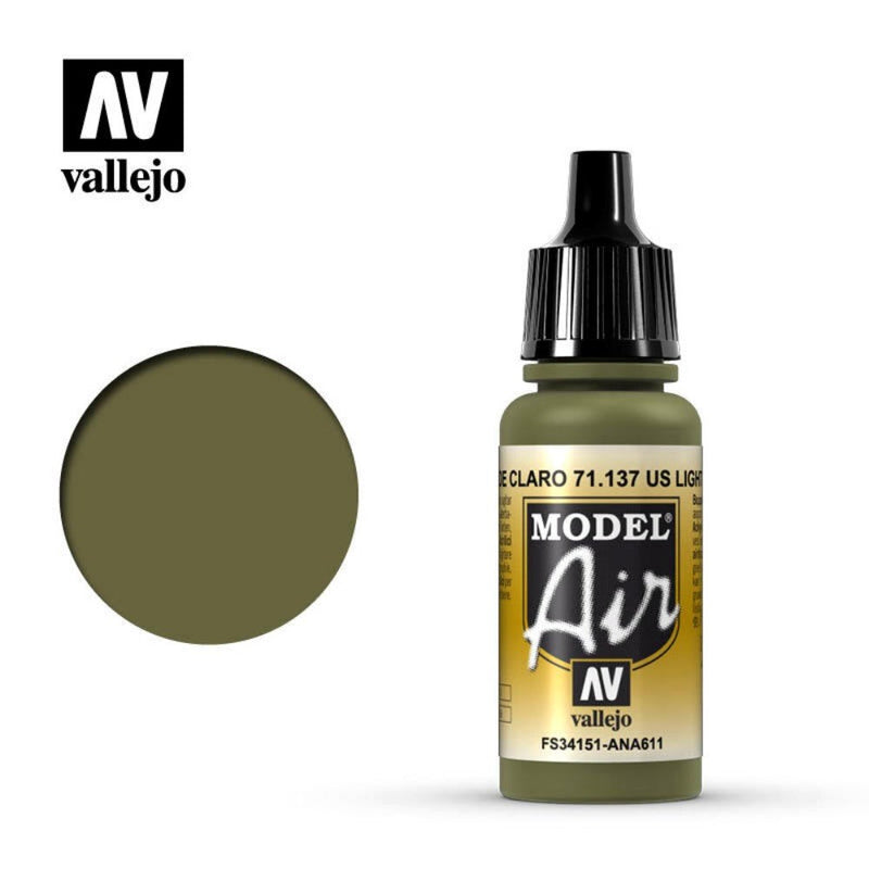Vallejo AV71137 Model Air US Light Green 17 ml