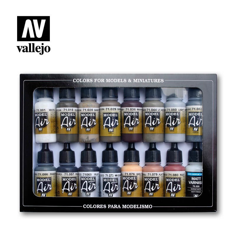 Vallejo AV71194 Model Air Weathering 16 Colour Set