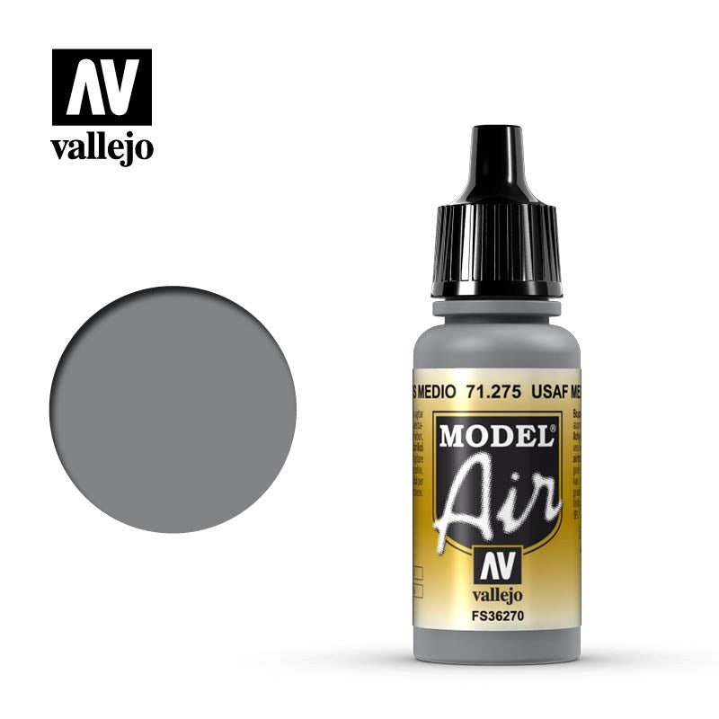 Vallejo AV71275 Model Air USAF Medium Gray 17 ml