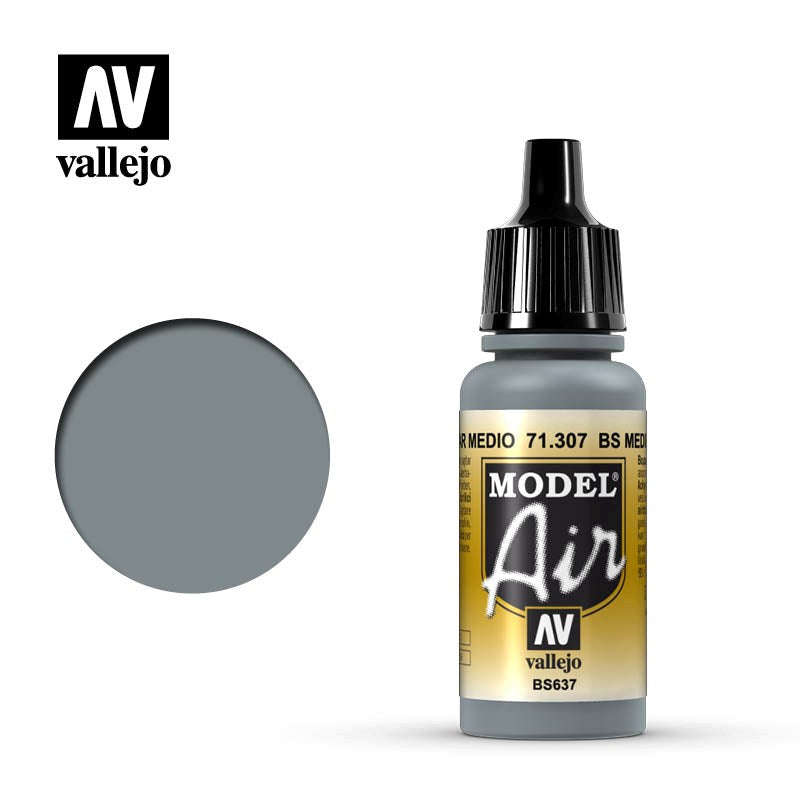 Vallejo AV71307 Model Air BS Medium Sea Grey 17 ml
