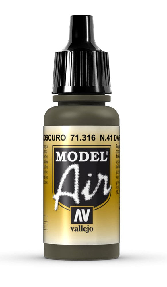 Vallejo AV71316 Model Air N 41 Dark Olive Drab 17 ml
