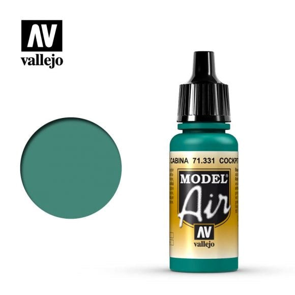 Vallejo AV71331 Model Air Cockpit Emerald Green Faded 17ml Acrylic Paint