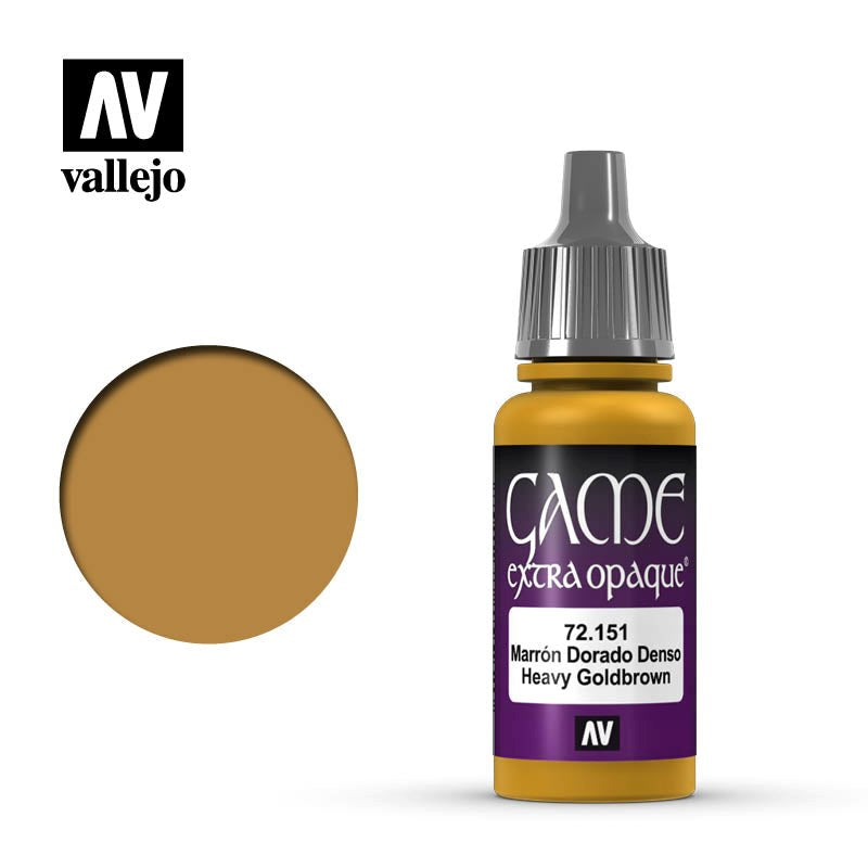 Vallejo AV72151 Game Colour Extra Opaque Heavy Gold Brown 17 ml