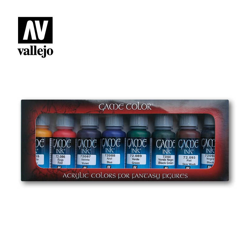 Vallejo AV72296 Game Colour Game Ink 8 Colour Set