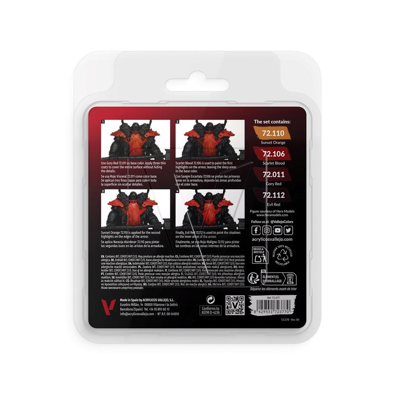 Vallejo AV72377 Game Colour Red Color Set