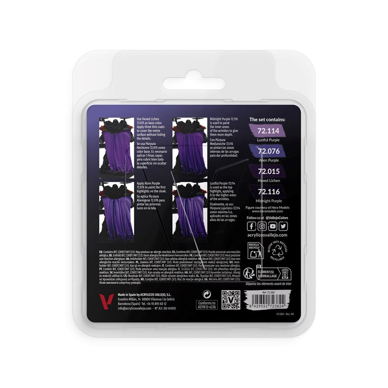 Vallejo AV72382 Game Colour Purple Color Set