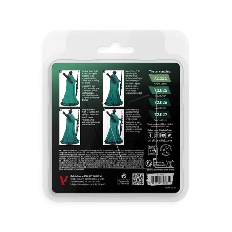 Vallejo AV72383 Game Colour Cold Green Color Set