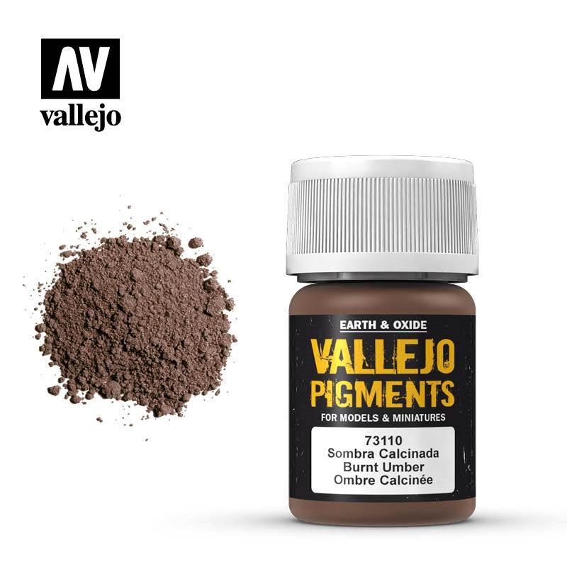 Vallejo AV73110 Pigments Burnt Umber 30 ml