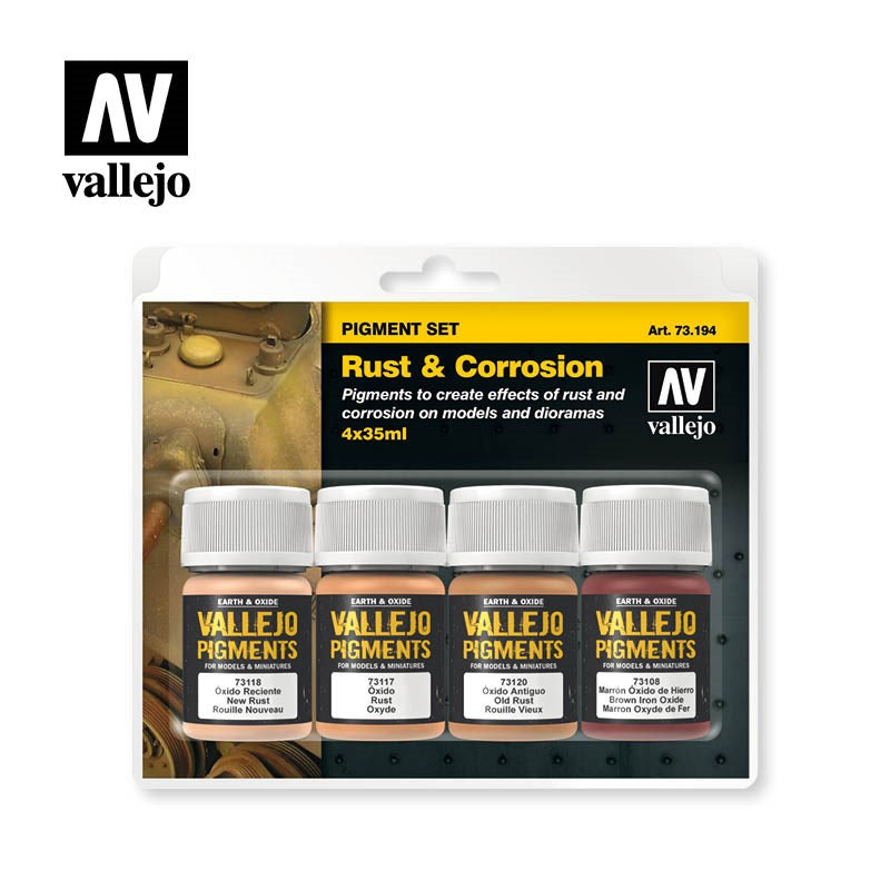 Vallejo AV73194 Pigments Set Rust & Corrosion 35ml
