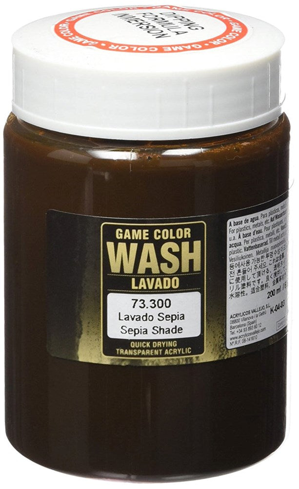 Vallejo AV73300 Game Colour Sepia Wash 200ml