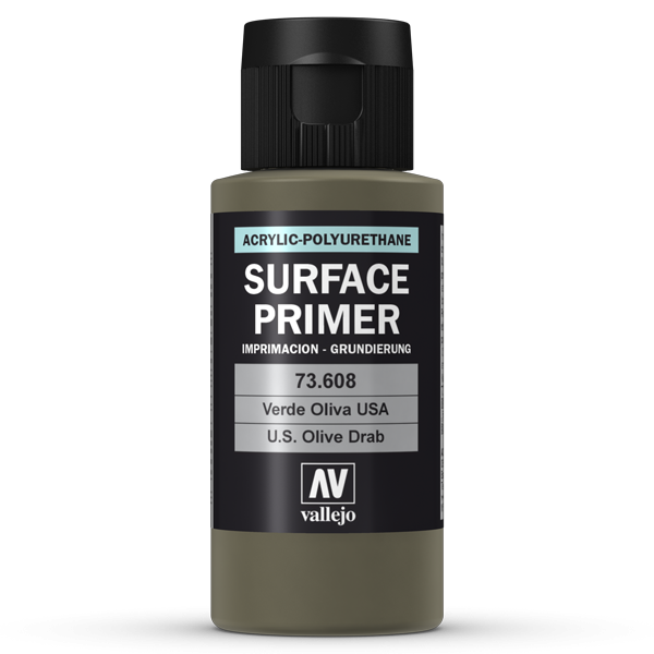 Vallejo AV73608 Surface Primer US Olive Drab 60 ml