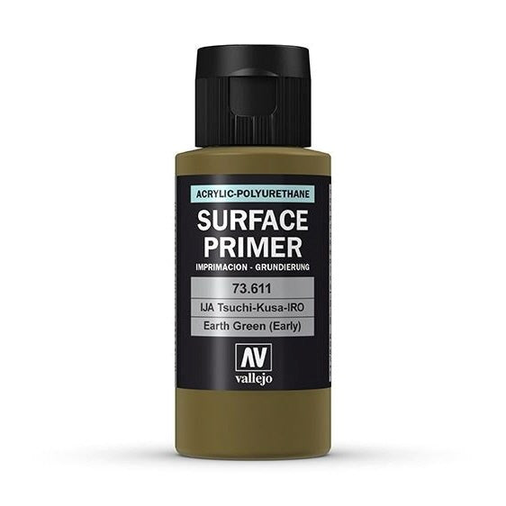 Vallejo AV73611 Surface Primer IJA-Tsuchi-Kusa-IRO Earth Green (early) 60 ml