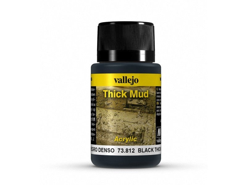 Vallejo AV73812 Weathering Effects Black Thick Mud 40 ml