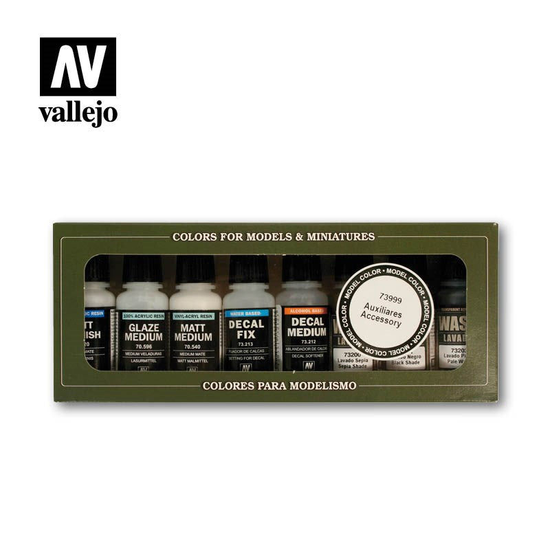 Vallejo AV73999 Game Colour Auxiliaries and Washes 8 Colour Set