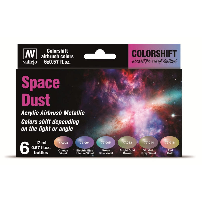 Vallejo AV77091 Eccentric The Shifters Space Dust (6 Colour Set) Acrylic Airbrush Paint