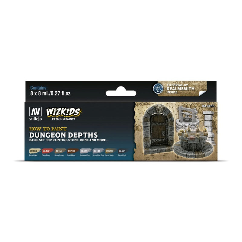 Vallejo AV80251 Wizkids Premium Paint Set Dungeon Depths