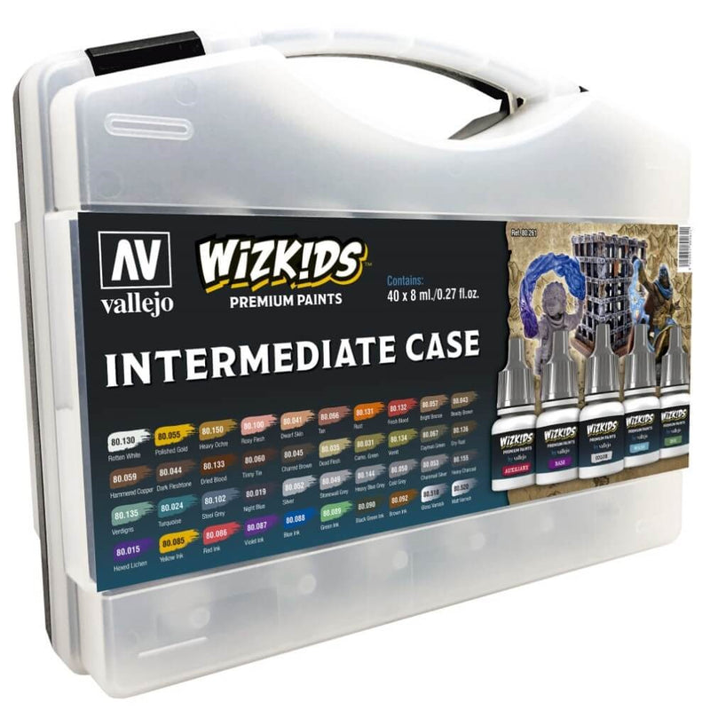 Vallejo AV80261 Wizkids Premium Paint Set Intermediate Case