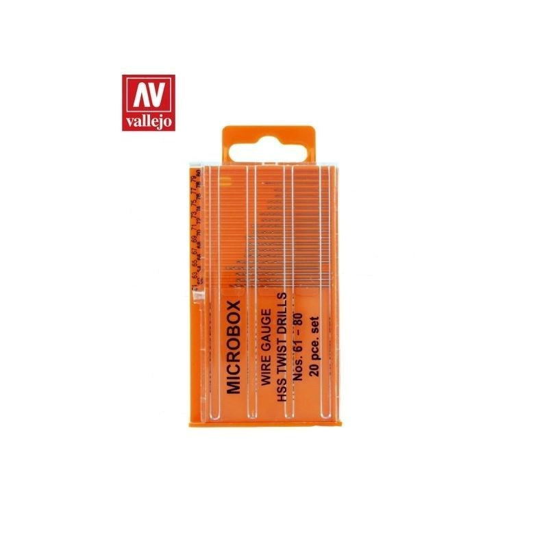 Vallejo AVT01002 Hobby Tools Microbox drill set (20) 61-80