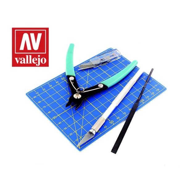 Vallejo AVT11001 Hobby Tools 9pc Plastic Modelling Tool set