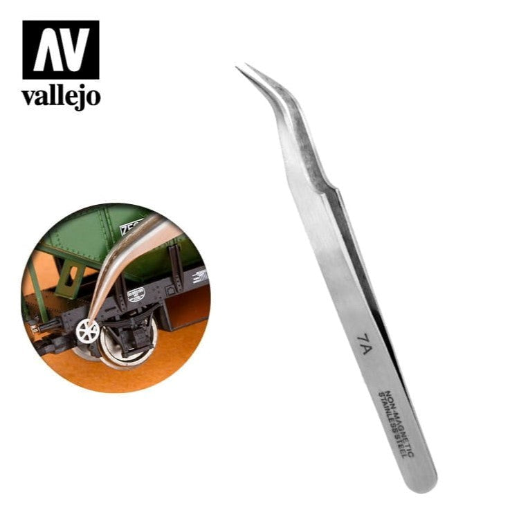 Vallejo AVT12004 Hobby Tools #7 Stainless steel tweezers