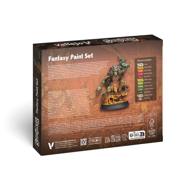 Vallejo AV72203 Game Colour Squidmar Miniatures Fantasy Paint Set