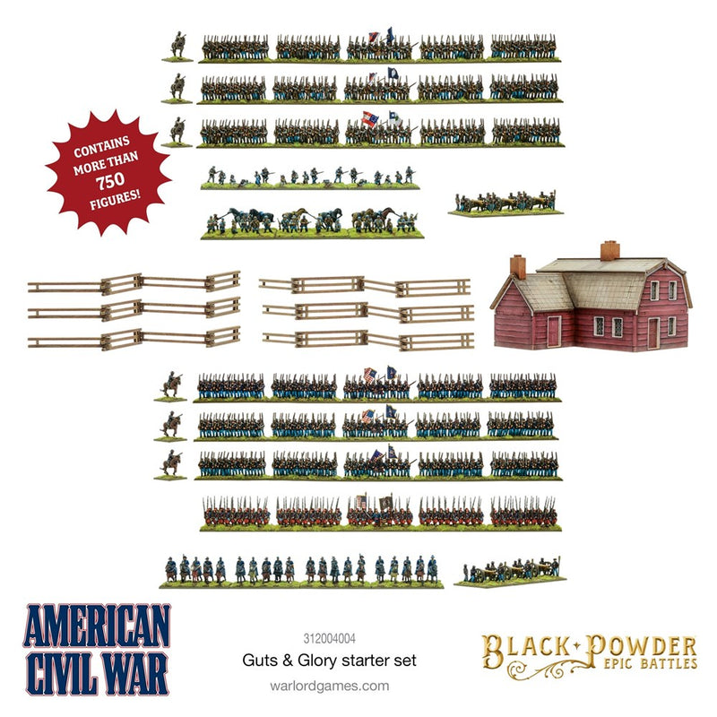 Black Powder Epic Battles 15mm 312004004 American Civil War Guts & Glory Starter Set