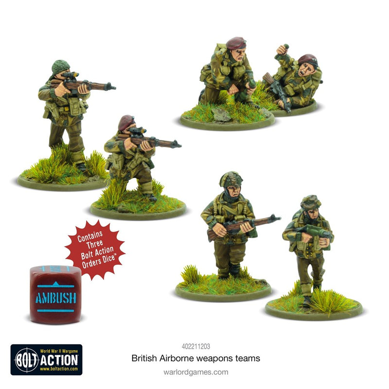 Bolt Action 402211203 1/56 British Army Support British Airborne Weapons Teams