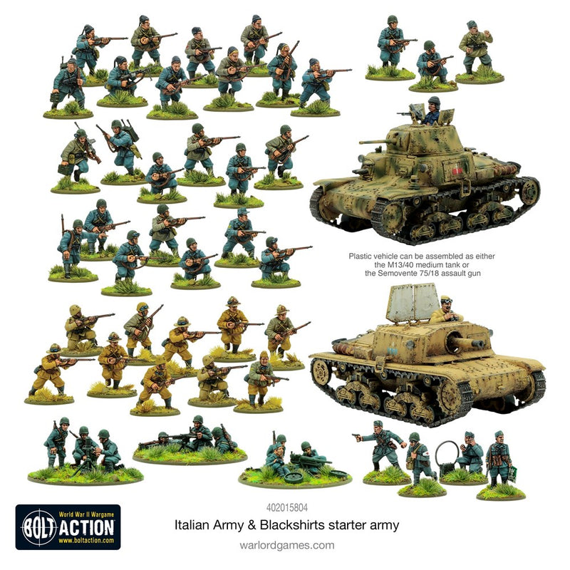 Bolt Action 402015804 1/56 Starter Armies Italian Army & Blackshirts starter army