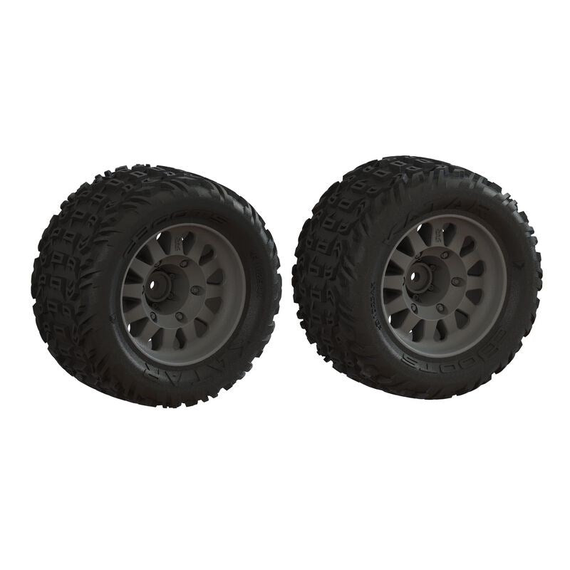 ARRMA ARA-1553 DBoots Katar Tire Set Glued (1 Pair) 14mm Hex suit Vorteks 3S BLX 223S (Replaces ARA550091)