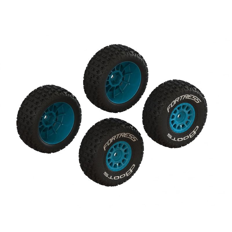 ARRMA ARA-1571 dBoots FORTRESS Tire Set Glued (Blue) (2 Pairs) 1/16 Mojave Grom