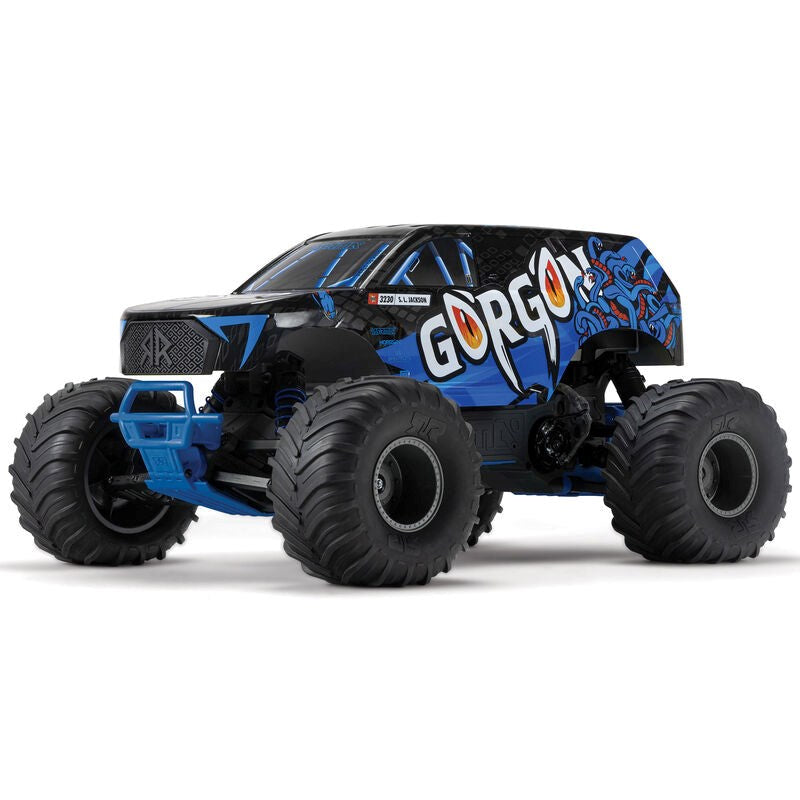 ARRMA ARA3230T1 1/10 GORGON 4X2 MEGA 550 Brushed Monster Truck RTR Blue (Needs Batt and Charger)