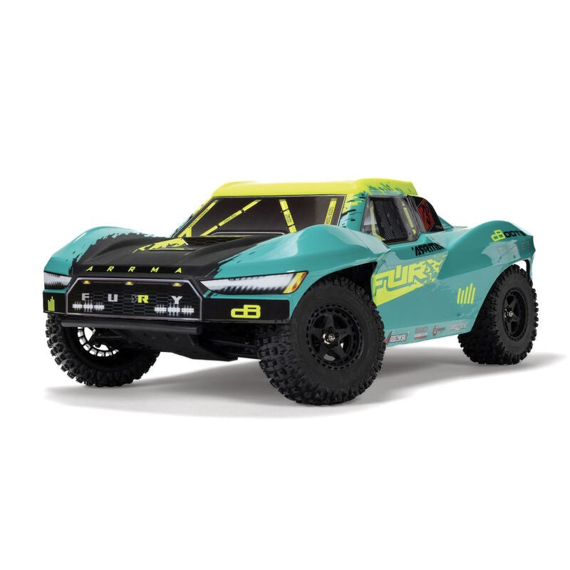 ARRMA ARA3521T2 1/10 FURY 223S BLX Brushless 2WD Short Course Truck RTR with DSC Green