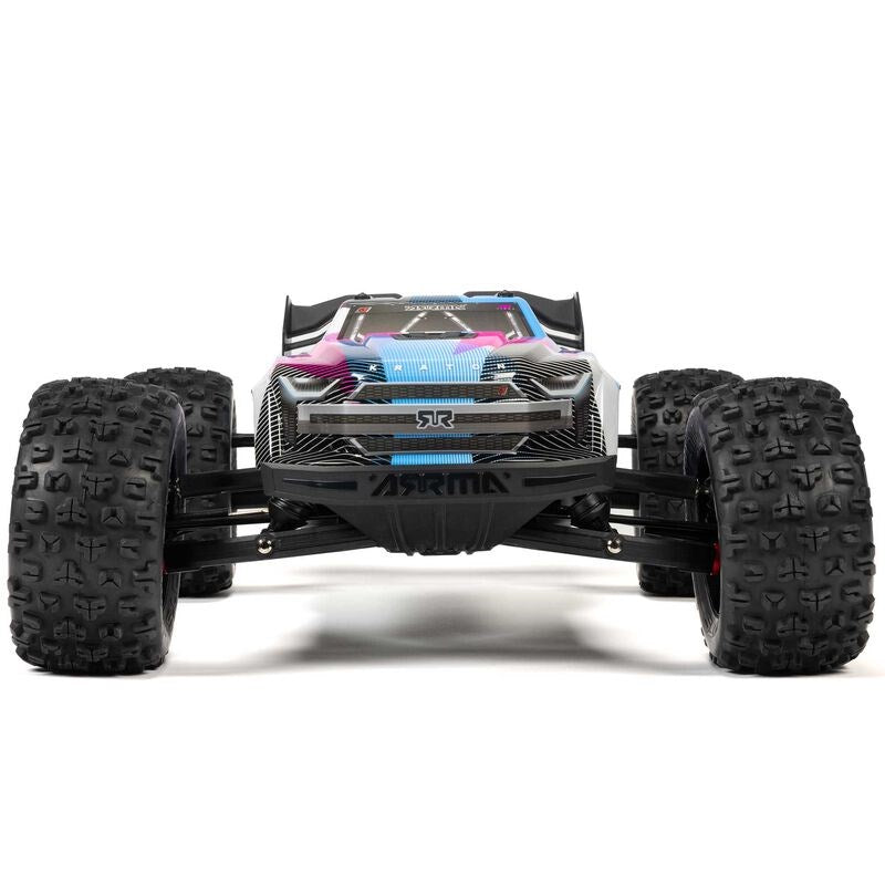 ARRMA ARA8608V6T2 1/8 KRATON 6S V6 4X4 BLX Brushless Speed Monster Truck RTR Blue/Pink