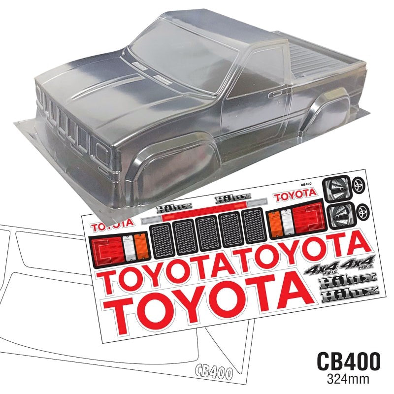 Team C CB400 1/10 Toyota Hilux Crawler Body WB 324mm Width 240mm