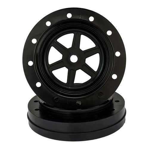 DE Racing DER-GLP-AB Gambler LP Low Profile Drag Racing Front wheels / 12mm Hex / BLACK / 4pcs