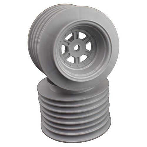 DE Racing DER-GSR-AS Gambler Rear Sprint Wheels with 12mm Hex / AE -TLR / SILVER (4 PC) 1.7/2.2in