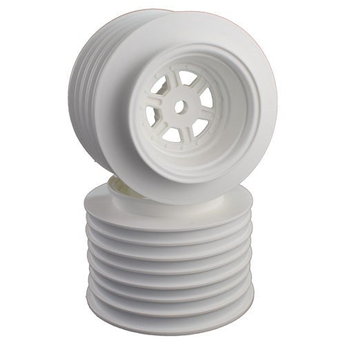DE Racing DER-GSR-AW Gambler Rear Sprint Wheels with 12mm Hex / AE -TLR / WHITE (4 PC) 1.7/2.2in