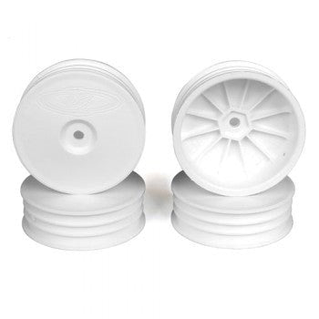 DE Racing DER-SB4-SLW Slim Speedline Buggy Wheels for TLR 22 3.0 - 5.0 / Front / WHITE / 4Pcs 2.2in Narrow for carpet racing