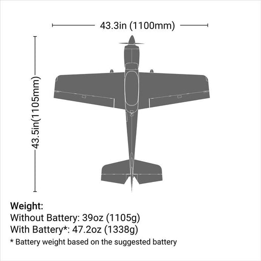Eflite EFL10750 Sportix 1.1m BNF Basic with AS3X+ & SAFE Select (8949812101357)