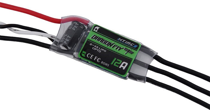 HTIRC HTI-D12-221501 #D-Mini-12A Dragonfly 12A. Multi Rotor ESC. Burst 12/15A 2-4LiPo 5-12NC - 22x15.5x6.5 7g (8949816197357)