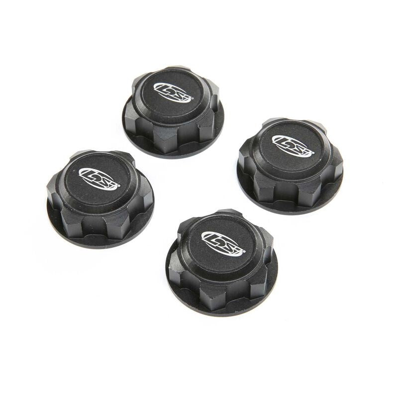 LOSI LOS352009 Wheel Nut Captured Black (4): DBXL-E 2.0