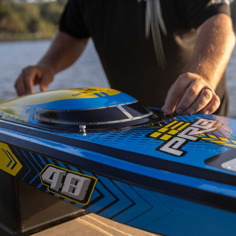 Proboat PRB08052+GA8000-4S100-PCV3x2 Super Sonicwake 48in 8S Self-Righting Brushless Deep-V RTR (8949819900141)