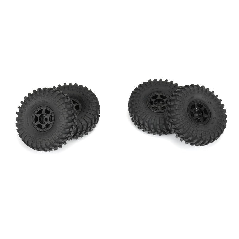 Proline PRO1022510 1/24 Maxxis Trepador F/R 1.0" Tires MTD 7mm Black Holcomb (4) SCX24