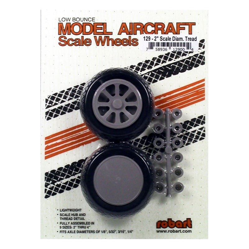 Robart ROB129 2" SCALE DIAMOND TREAD WHEEL (pair) (8949824389357)