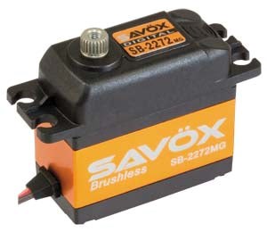 Savox SB-2272MGP HV Brushless Standard size Heli Tail Servo ONLY. 7kg/cm 0.035sec @7.4v Digital Servo with Soft Start  69g 40.3x20.2x38.5mm