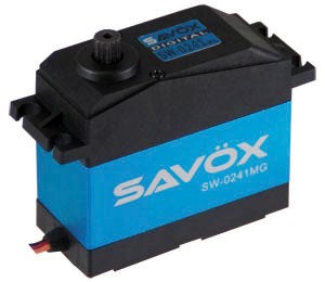 Savox SW-0241MGP HV Large Scale 1/5th 40kg/cm 0.17sec @ 7.4v  Waterproof Digital Servo with Soft Start  66x30x59mm 200g