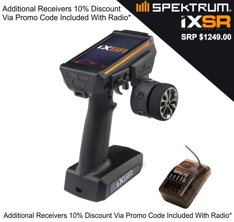 Spektrum SPM6420 iXSR 6-Channel DSMR/SLT Surface Transmitter with SR515 Receiver and Foam Case