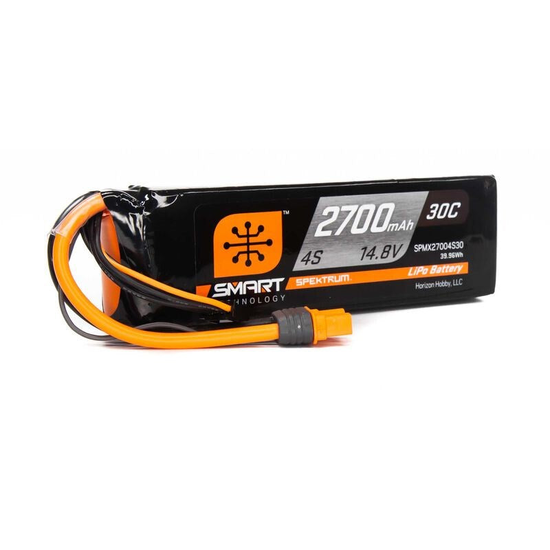 Spektrum SPMX27004S30 2700mAh 4S 14.8V Smart LiPo Battery 30C; IC3